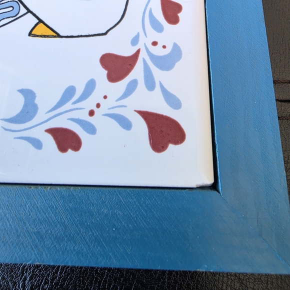 Welcome Friends Duck Wall Tile - Blue Frame - Picture 6 of 10